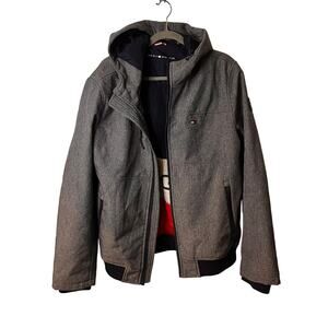 Tommy Hilfiger Soft-Shell Hooded Bomber Jacket Size Large